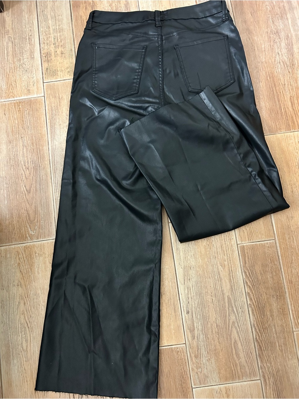 Kut from the Kloth Black Wide-Leg Faux Leather Pants
